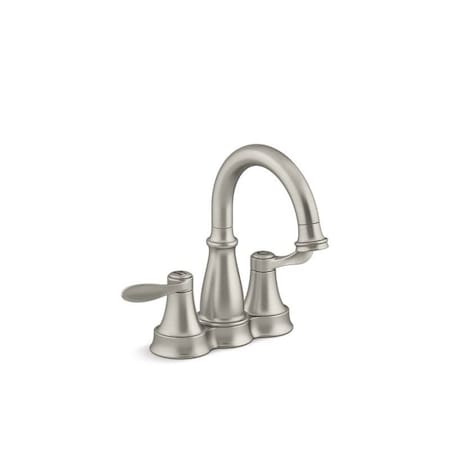Kohler Bellera Centerset Lav Faucet, 1.2 Gpm 27378-4-BN
